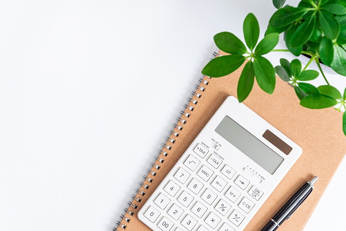 メモ・電卓・植物